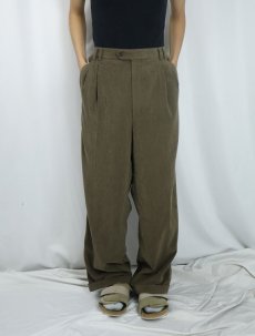 画像2: ITALY製 2タック コーデュロイスラックス W39 (2)