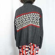 画像3: 90's J.CREW ノルディック柄 ウールニットセーター XL (3)