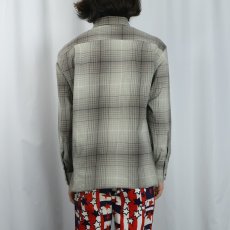 画像3: PENDLETON オンブレーチェック柄 ウールボタンダウンシャツ M (3)