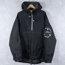 画像1: UNIONBAY 裏フリース ナイロンアノラックパーカー BLACK M (1)
