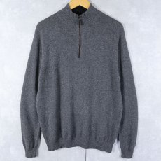 画像1: THREADWIZE ハーフジップ ウールニットセーター M (1)