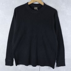 画像1: SUN WEAR 無地サーマルロンT BLACK L (1)