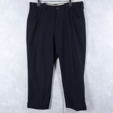 画像1: POLO Ralph Lauren ウール ウエスタンスラックス NAVY W37 (1)