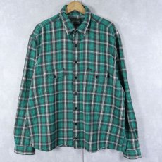 画像1: 80〜90's POLO COUNTRY Ralph Lauren チェック柄 ヘビーネルシャツ XL (1)