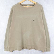 画像1: 90's NIKE USA製 ロゴ刺繍スウェット XL (1)