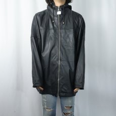 画像2: 80〜90's レザージップパーカー BLACK SIZE48 (2)