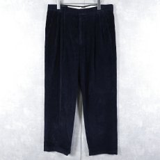 画像1: 90's Brooks Brothers USA製 2タック コーデュロイパンツ NAVY W35 (1)