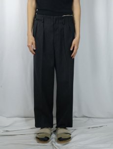 画像2: 〜60's JAPAN製 ストライプ柄 2タック ウールスラックス W30 (2)