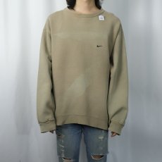 画像2: 90's NIKE USA製 ロゴ刺繍スウェット XL (2)