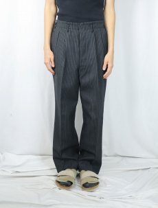 画像2: 〜70's ストライプ柄 2タック ウールスラックス W31 (2)