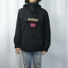 画像2: NAPAPIJRI 中綿入り 裏フリース アノラックパーカー BLACK (2)