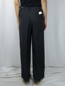 画像3: 〜60's JAPAN製 ストライプ柄 2タック ウールスラックス W30 (3)
