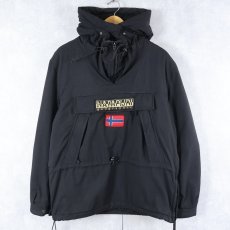 画像1: NAPAPIJRI 中綿入り 裏フリース アノラックパーカー BLACK (1)