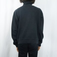 画像3: POLO Ralph Lauren ロゴ刺繍 ハーフジップスウェット BLACK M (3)
