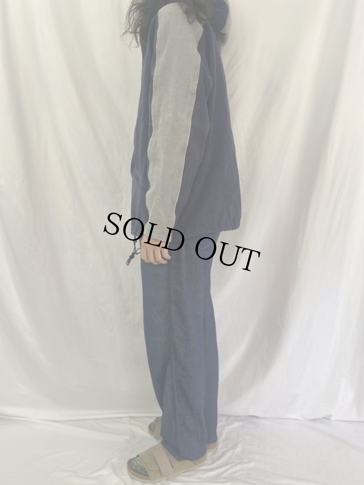 画像3: Timberland ロゴ刺繍 ツートーン スウェットパーカー (3)