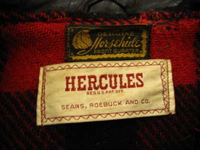 画像3: 50〜60's HERCULES DOUBLE RIDERS 『HORSEHIDE』