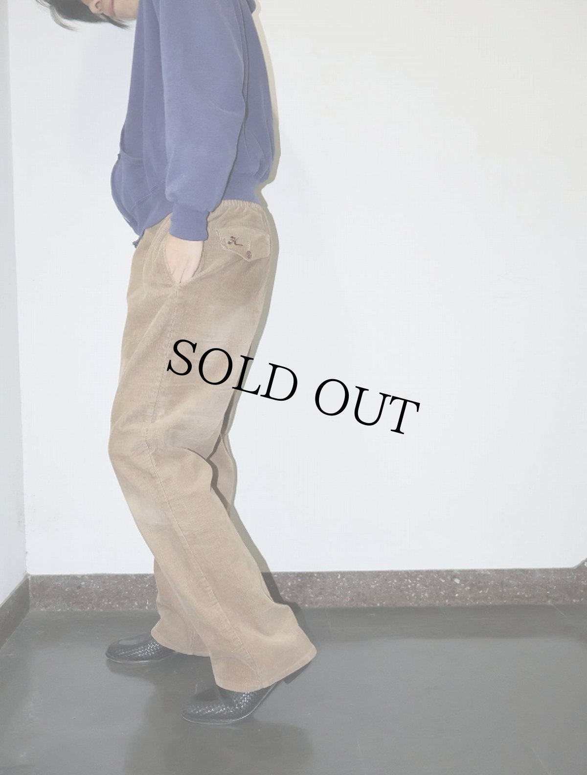 画像1: 80〜90's Hobie USA製 太畝コーデュロイ イージーパンツ (1)