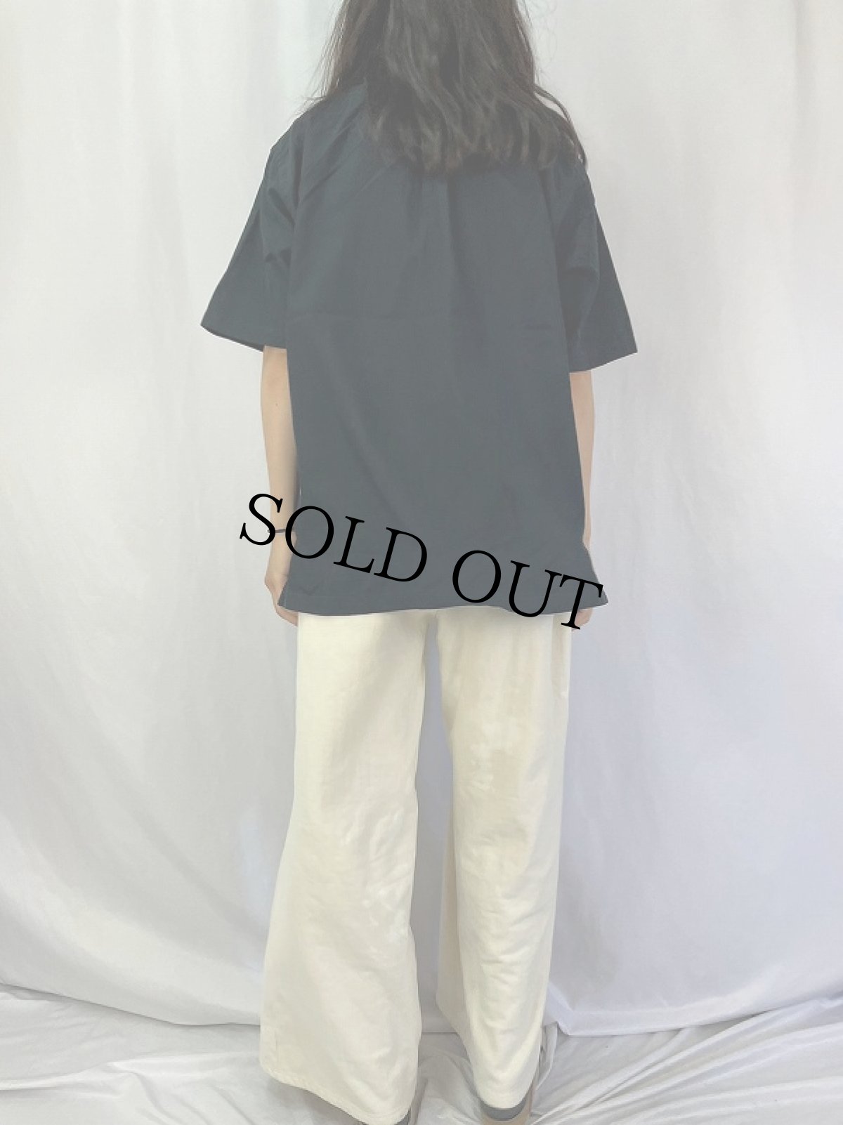 画像4: POLO Ralph Lauren "CALDWELL" ポニー無し シルク×コットン オープンカラーシャツ BLACK L (4)