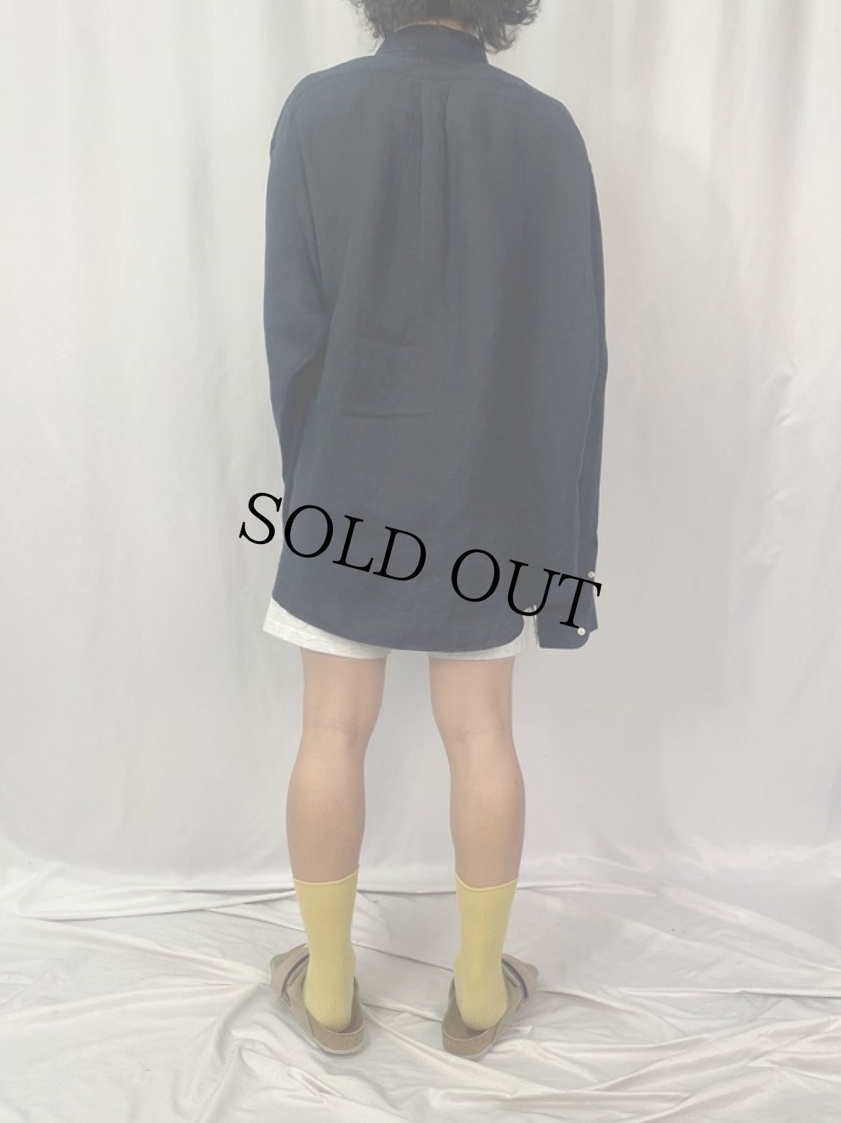 画像4: Ralph Lauren "CLASSIC FIT" リネン×シルクボタンダウンシャツ XXL (4)