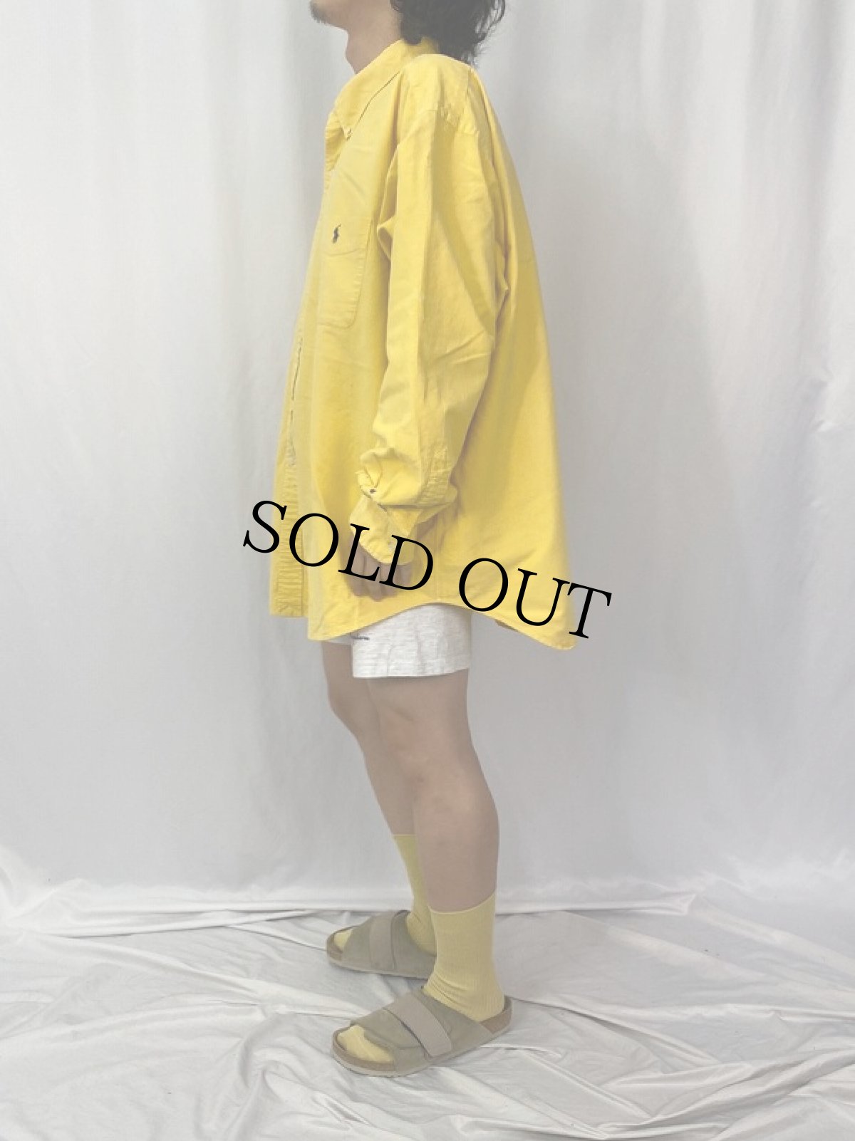 画像3: Ralph Lauren "BIG SHIRT" コットンボタンダウンシャツ XXL (3)