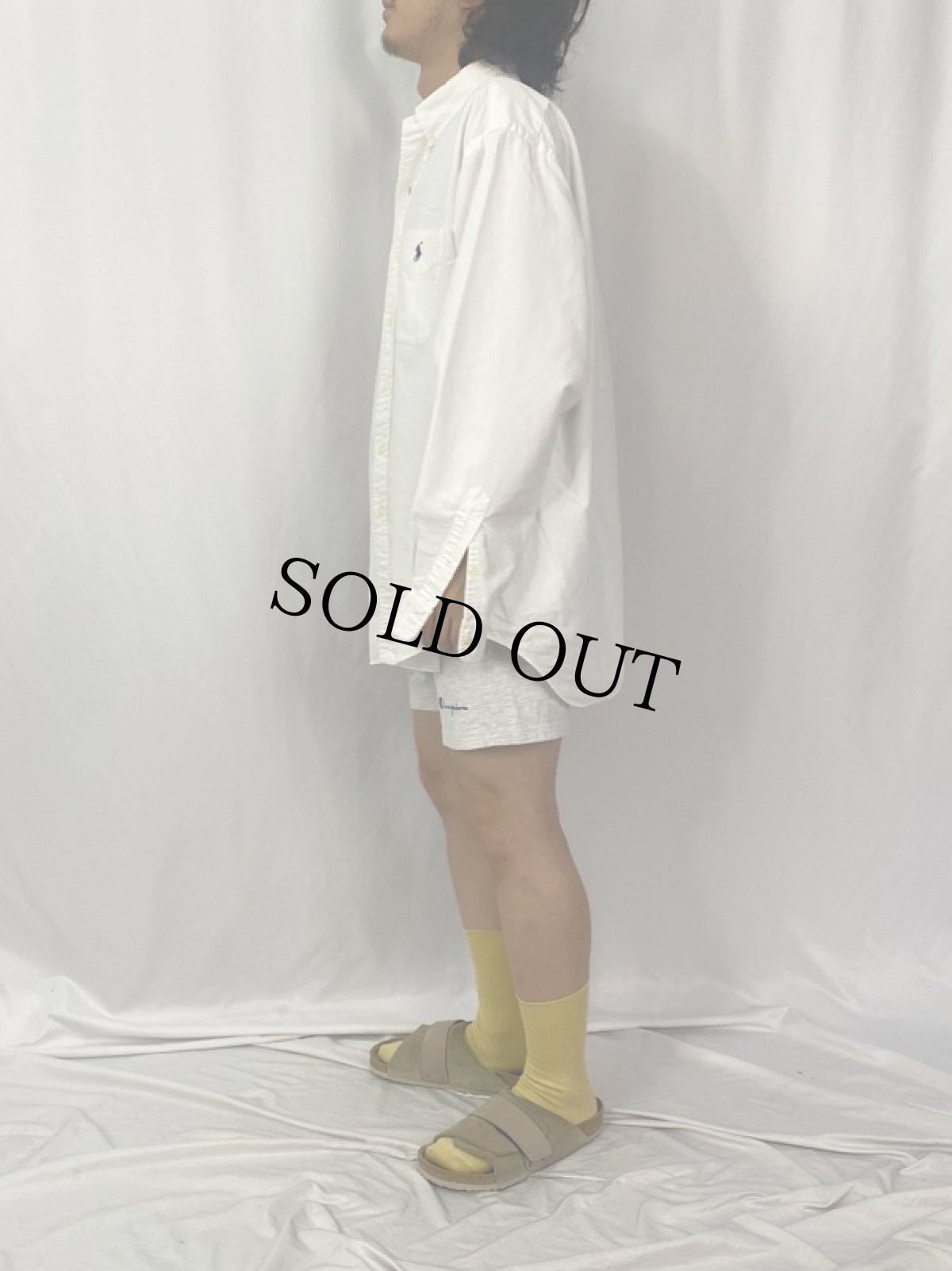 画像3: Ralph Lauren "BIG SHIRT" コットンボタンダウンシャツ L (3)