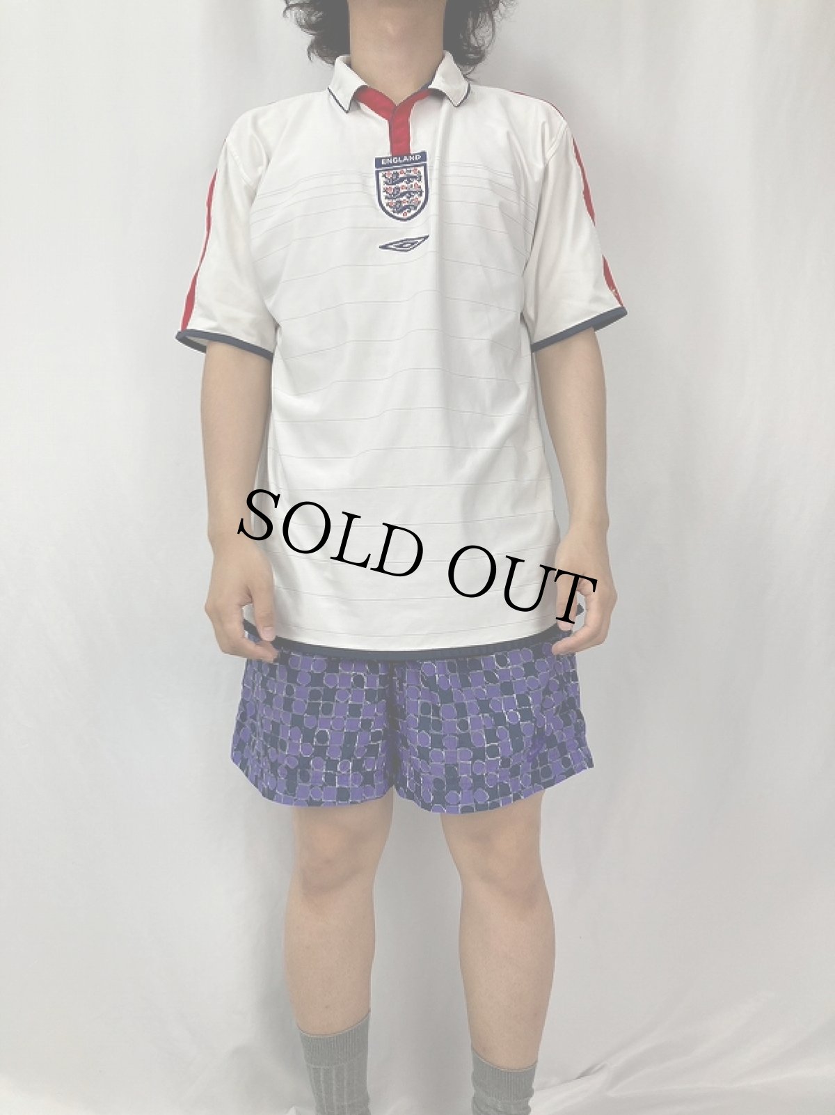 画像2: UMBRO England サッカーユニフォームシャツ L (2)