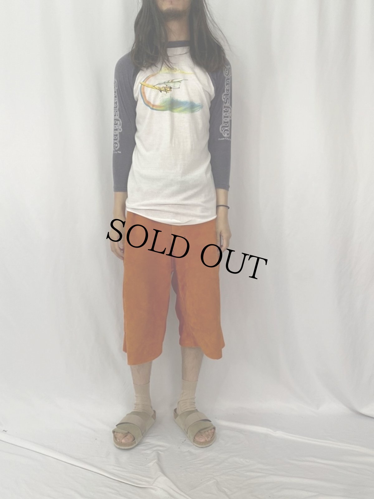 画像2: 80's USA製 サーファーイラストラグランTシャツ (2)