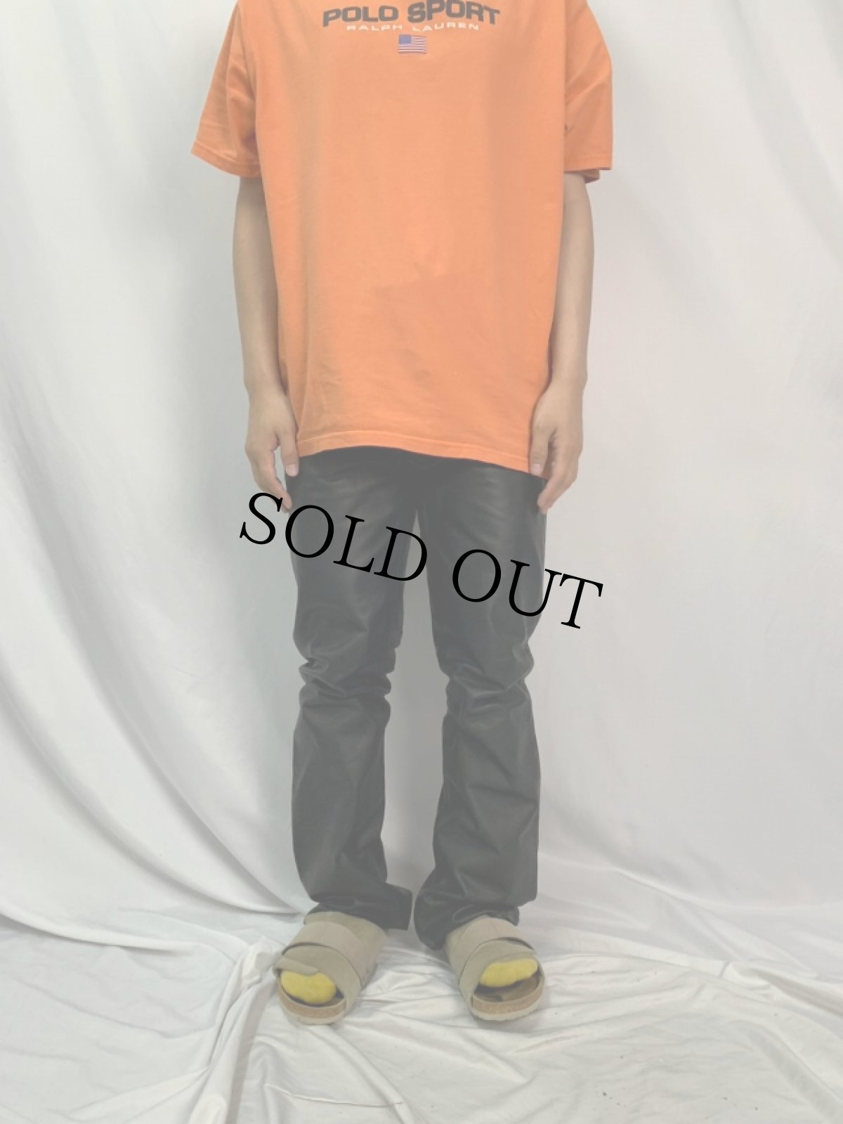 画像2: UK製 レザーパンツ W31 BLACK (2)