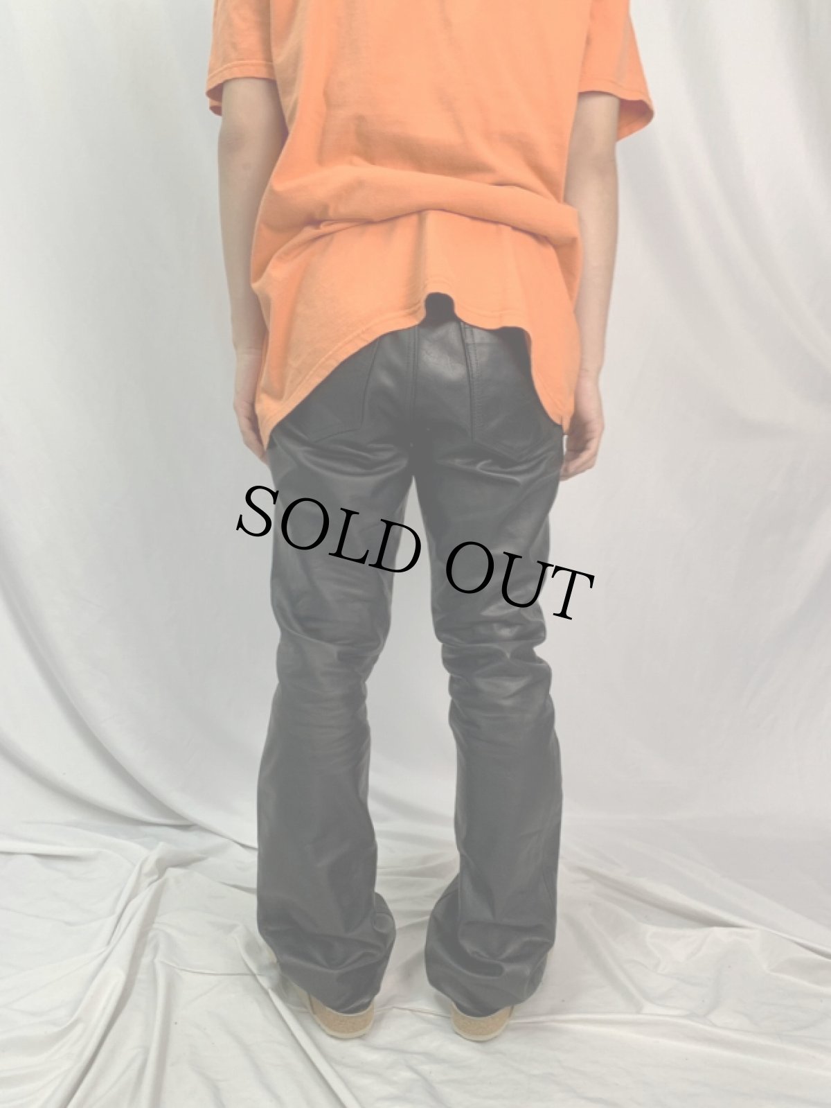 画像4: UK製 レザーパンツ W31 BLACK (4)