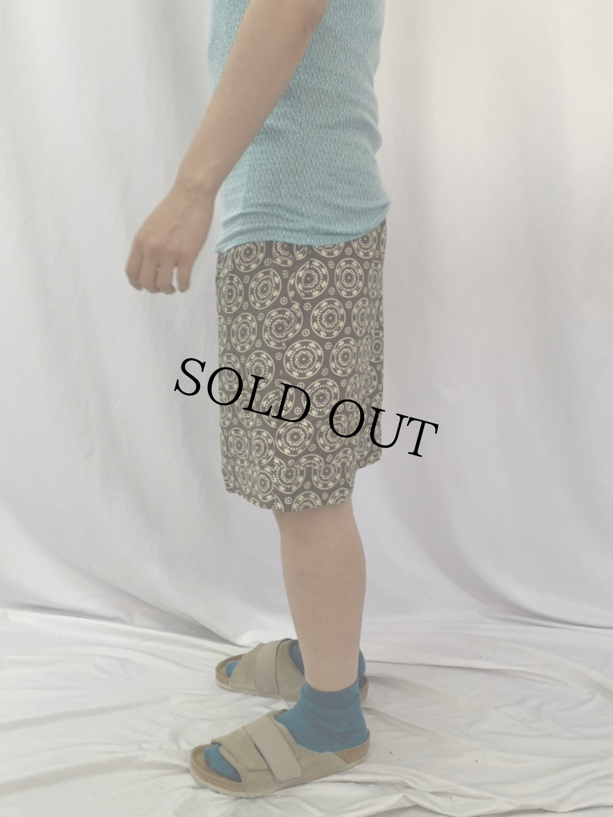 画像3: 90’s Burberrys of LONDON レーヨン総柄ショーツ W31 (3)