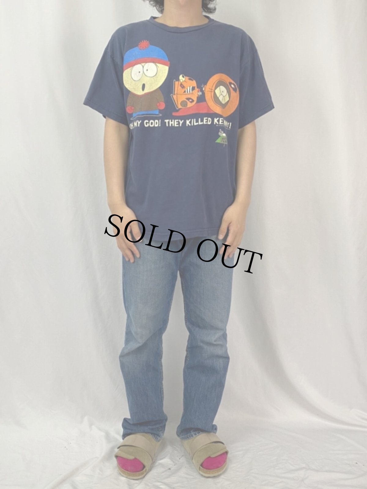 画像2: 90's SOUTH PARK "OH MY GOD! THEY KILLED KENNY!" キャラクタープリントTシャツ (2)