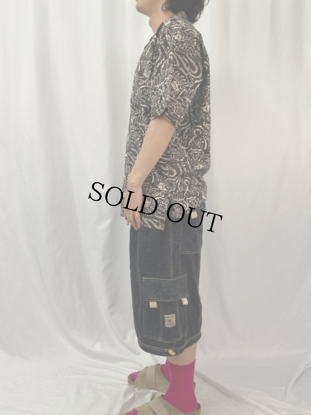 画像3: POLO Ralph Lauren "CLAYTON" 総柄オープンカラーシャツ S (3)