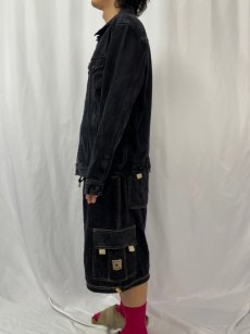 画像3: Levi's ブラックデニムジャケット XL (3)