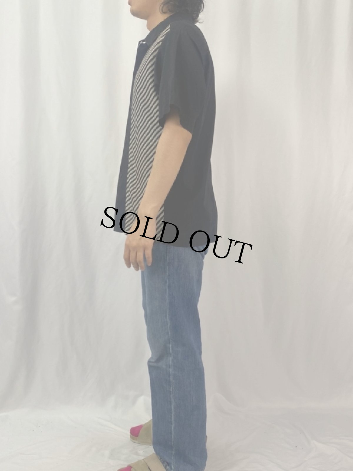 画像3: 60's Gaucho グリッターデザインシャツ L BALCK (3)