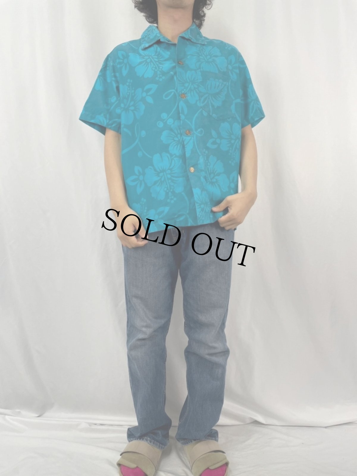 画像2: 70〜80's Specially Hand Made By Florence ハワイアンシャツ (2)