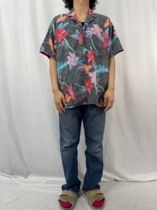 画像2: 70〜80's BAREFOOT IN PARADICE USA製 裏地ハワイアンシャツ XL (2)