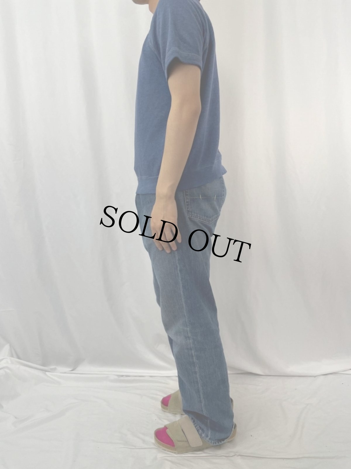 画像3: 80's Sportwear 無地 ラグラン半袖スウェット M (3)