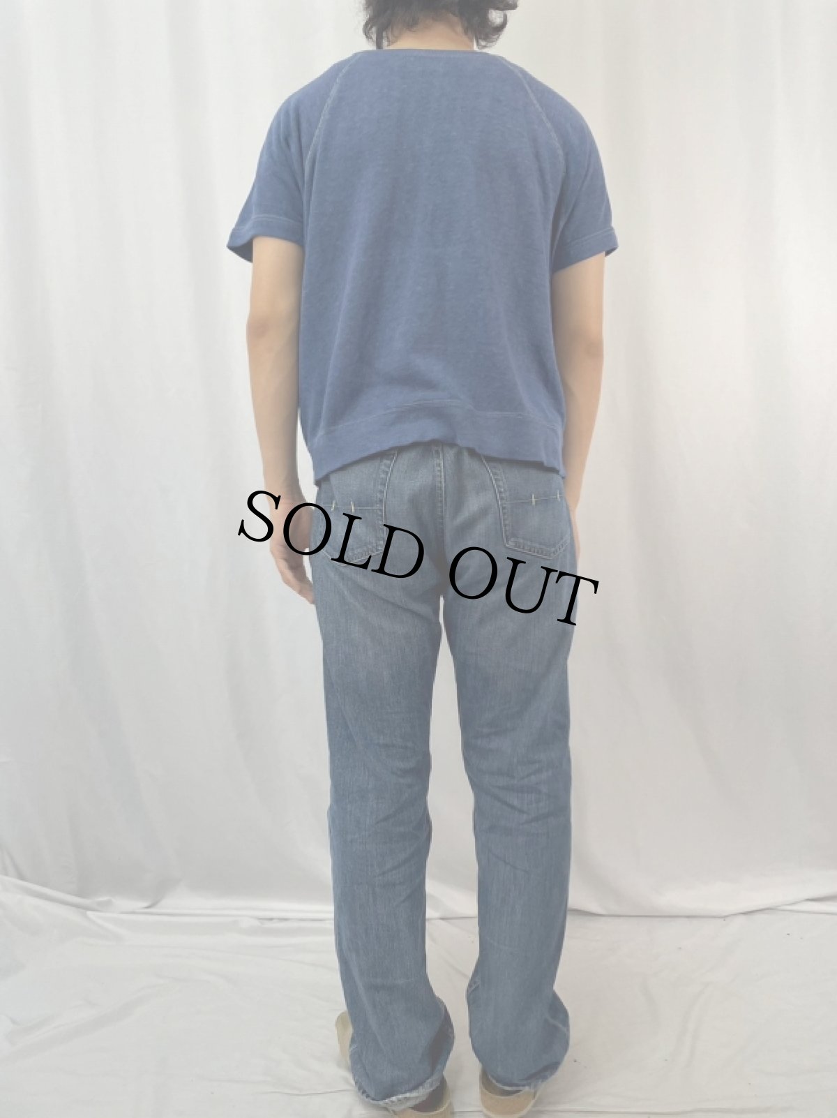 画像4: 80's Sportwear 無地 ラグラン半袖スウェット M (4)