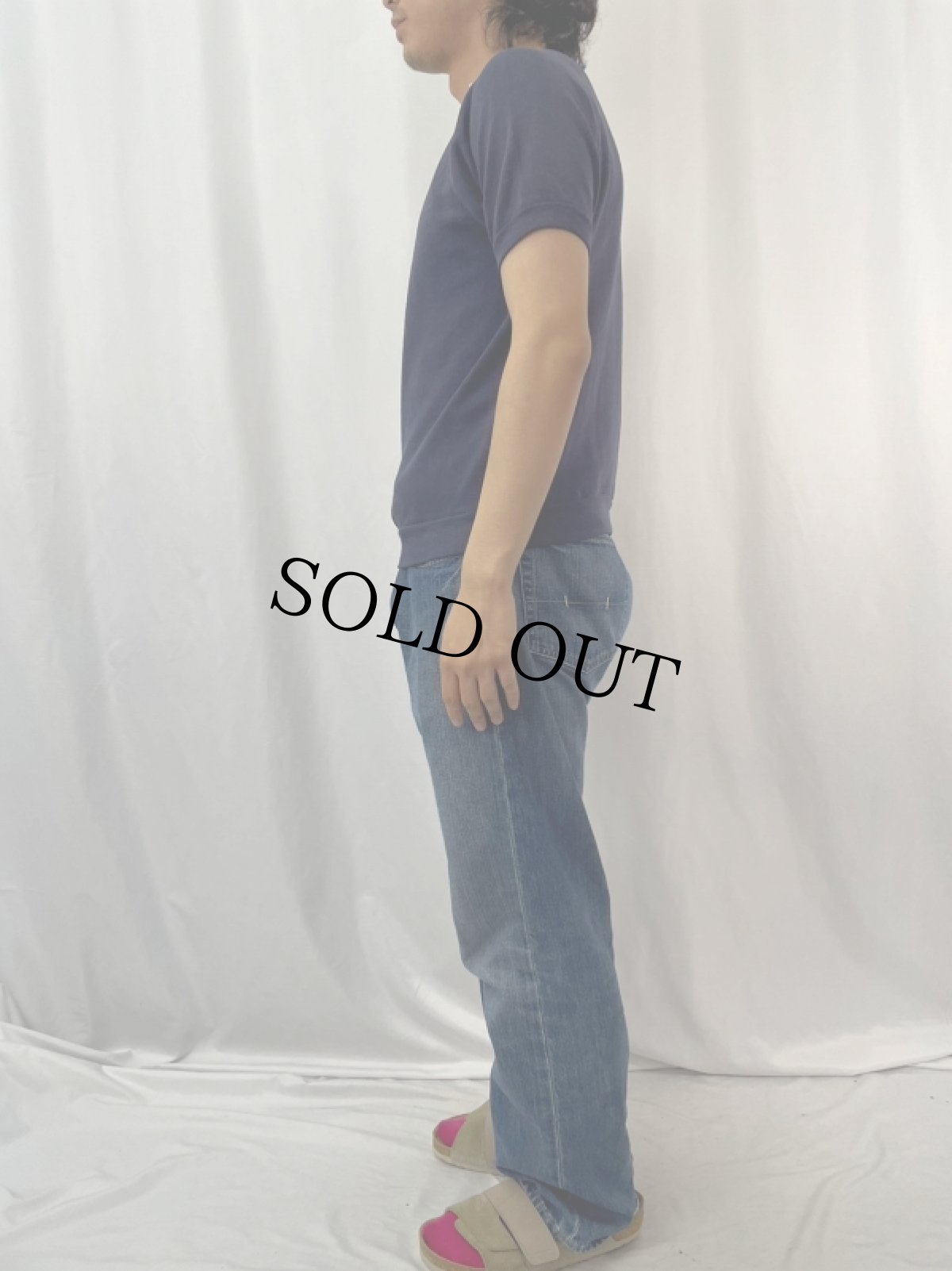 画像3: 70〜80's 無地 ラグラン半袖スウェット (3)