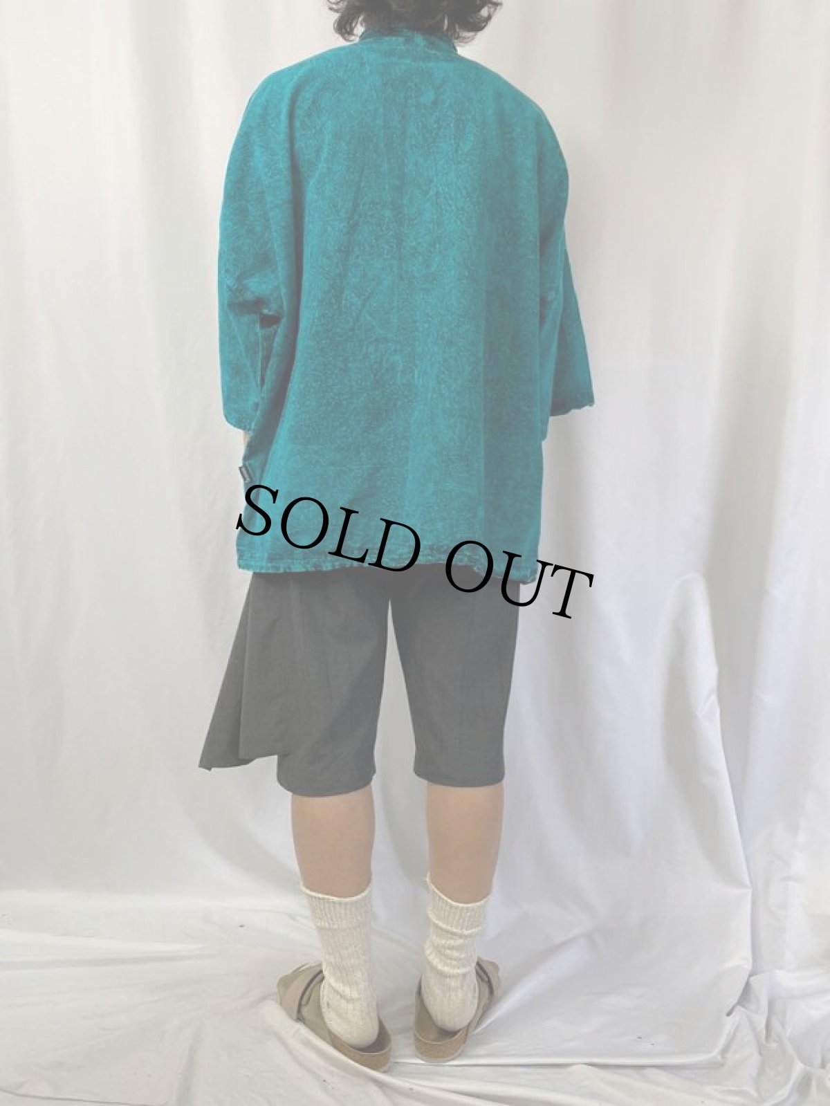 画像4: 90's EZZE WEAR "HONEY-KOMB" CANADA製 ハーフジップ コットンプルオーバーシャツ L (4)