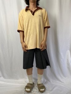 画像2: 90's FIRETRAP サイドライン パイルポロシャツ M (2)