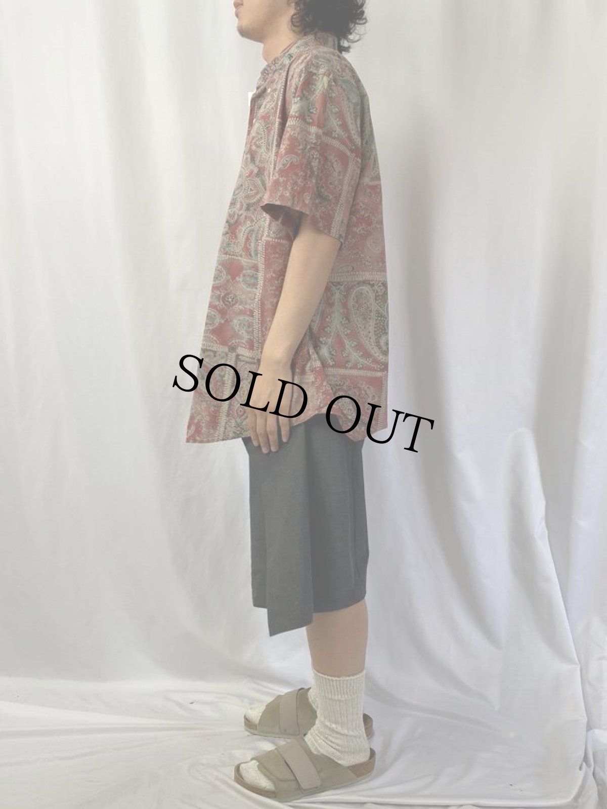 画像3: Ralph Lauren ”CUSTOM FIT" ペイズリー柄 コットンボタンダウンシャツ XXL (3)