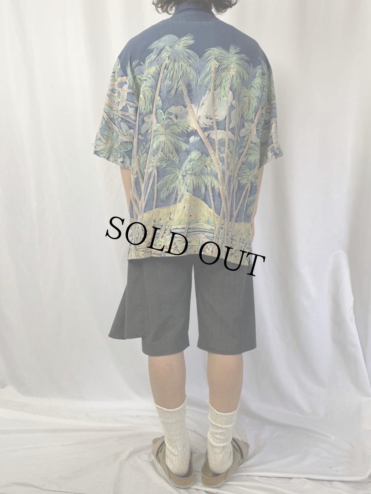 画像4: Garys Island シルクハワイアンシャツ L (4)