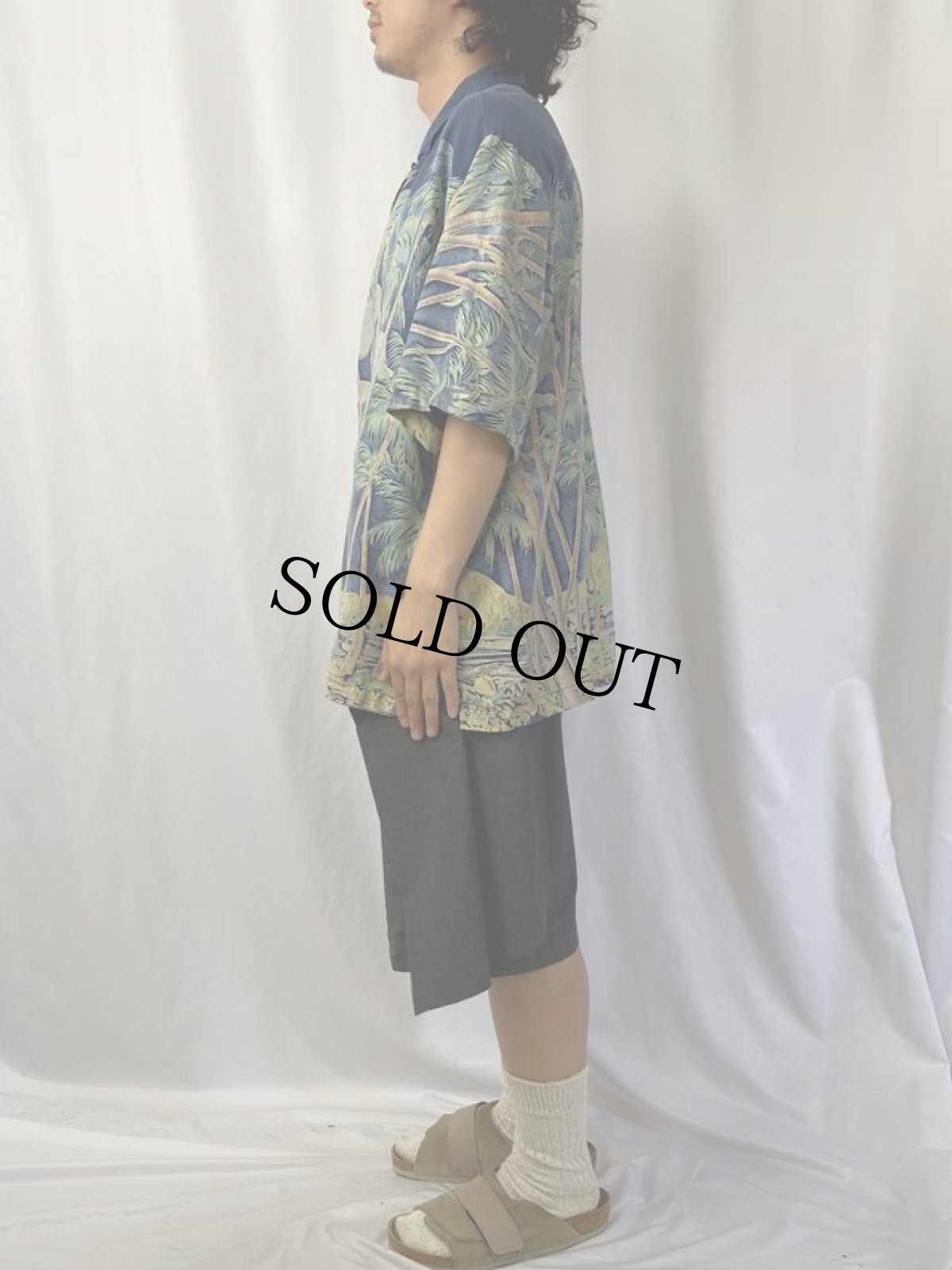 画像3: Garys Island シルクハワイアンシャツ L (3)