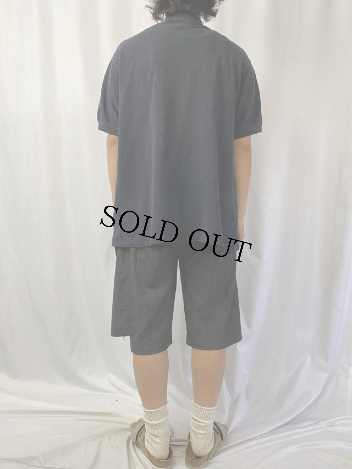 画像4: 70〜80’s CHEMISE LACOSTE FRANCE製 ロゴワッペンポロシャツ BLACK SIZE8 (4)