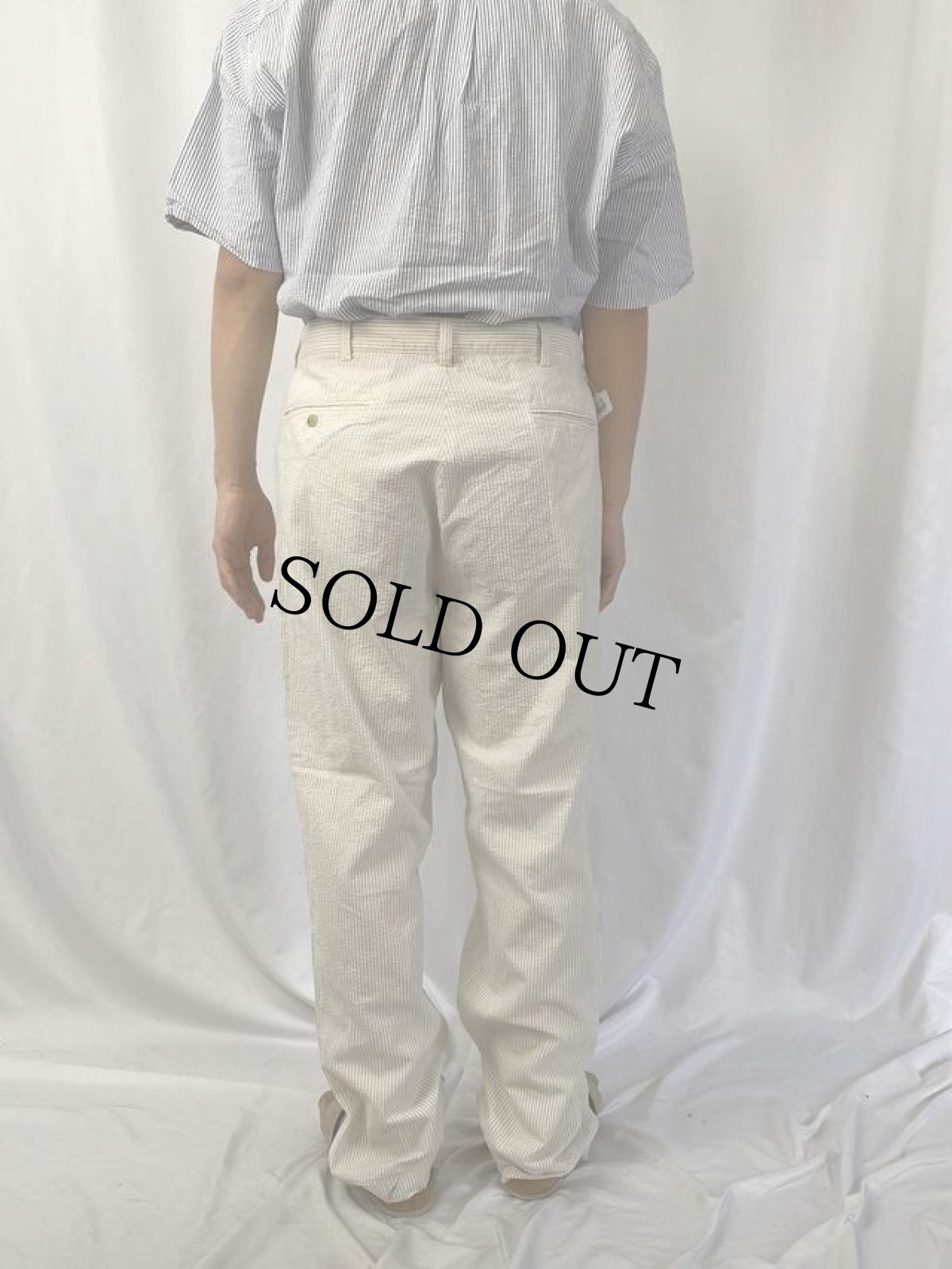 画像4: POLO Ralph Lauren "ANDREW PANT" ストライプ柄 シアサッカースラックス W34 (4)