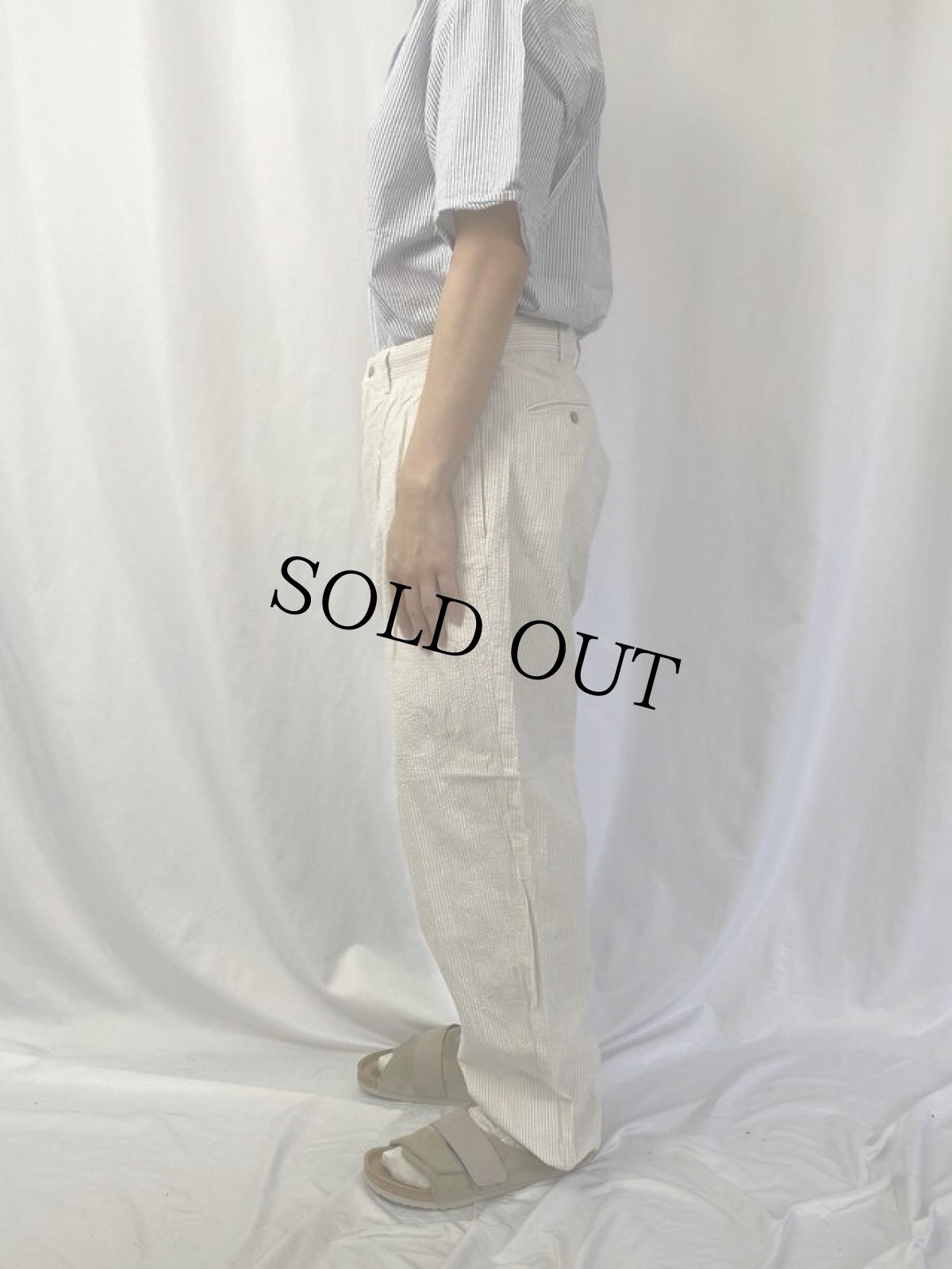 画像3: POLO Ralph Lauren "ANDREW PANT" ストライプ柄 シアサッカースラックス W34 (3)