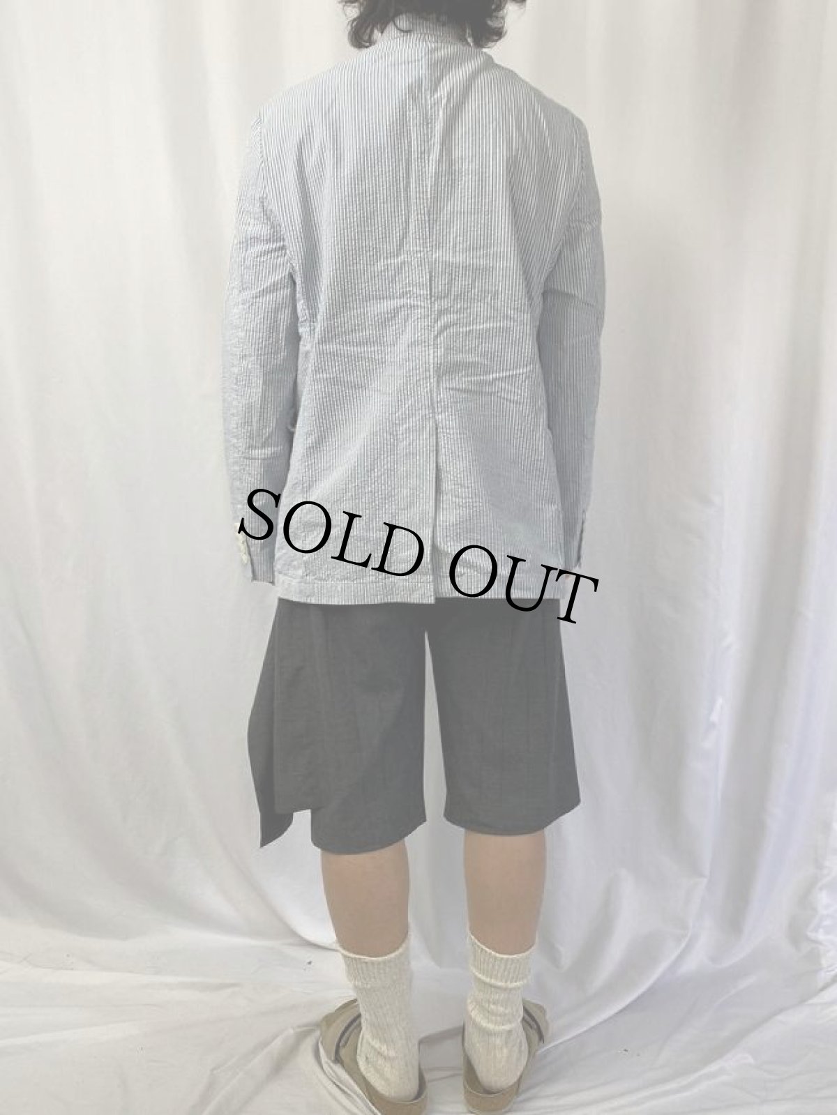 画像4: POLO Ralph Lauren ストライプ柄 シアサッカ―テーラードジャケット 42R (4)