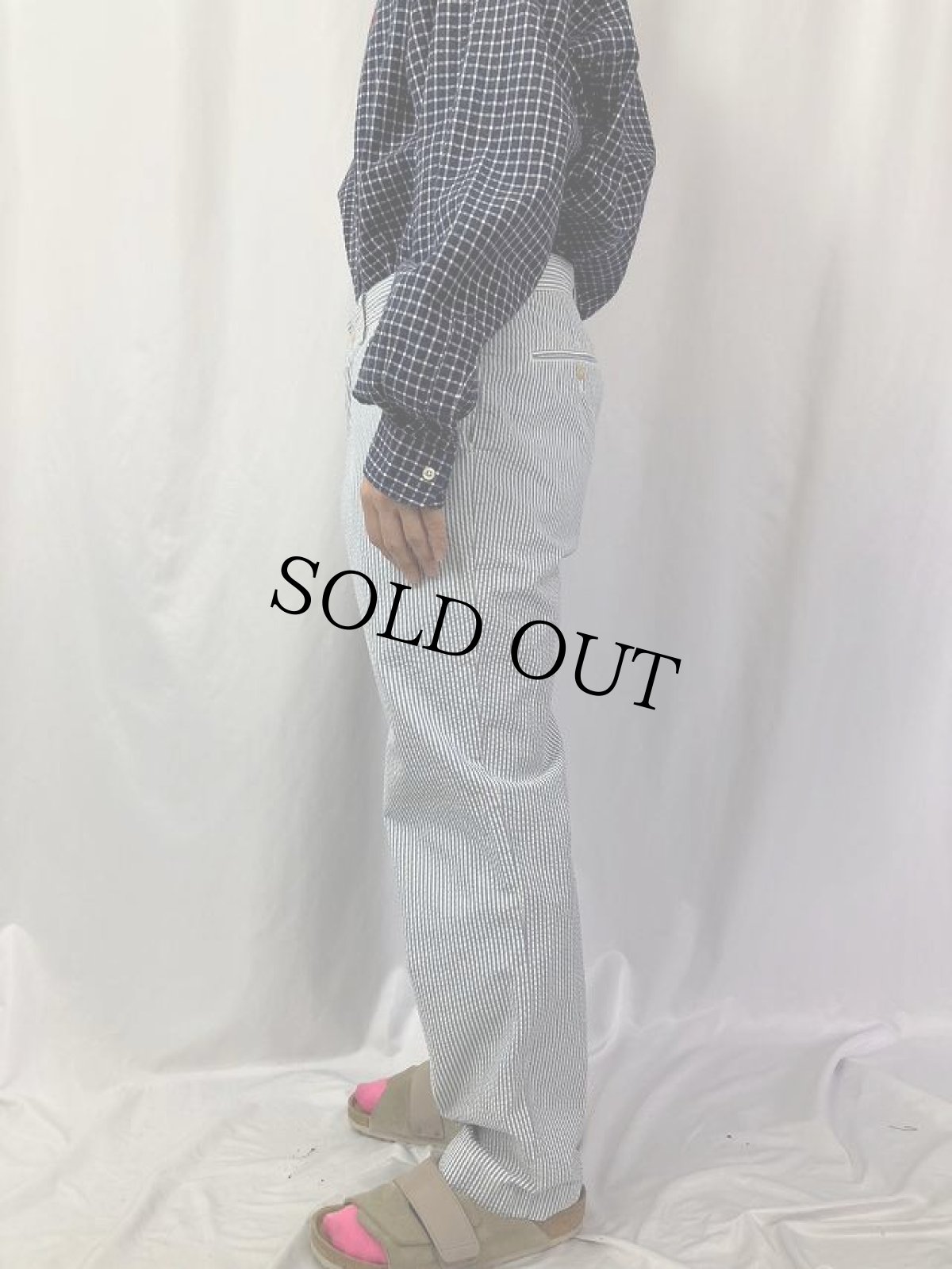 画像3: POLO Ralph Lauren "SUFFIELD PANT" ストライプ柄 シアサッカーパンツ W33 (3)