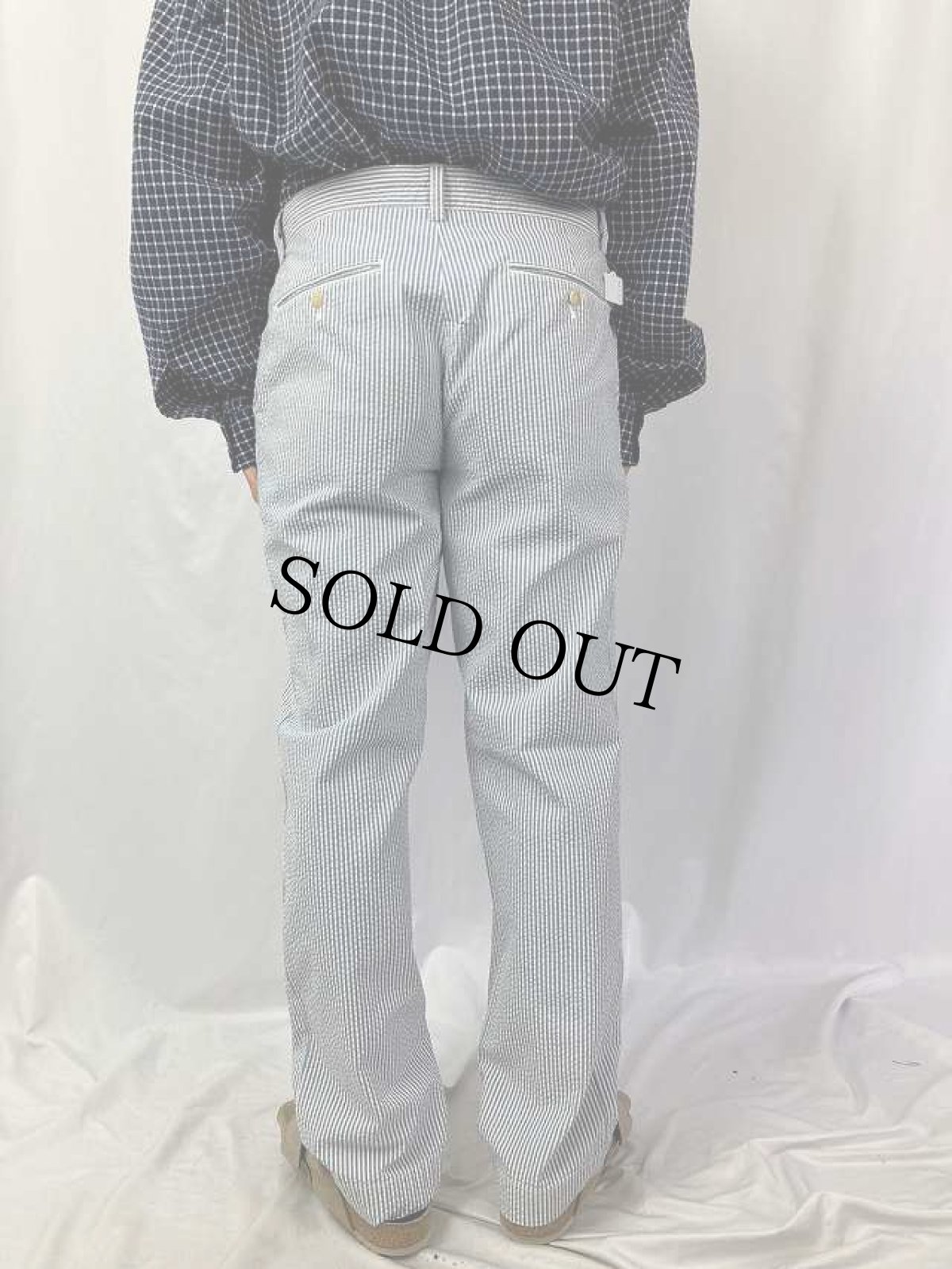 画像4: POLO Ralph Lauren "SUFFIELD PANT" ストライプ柄 シアサッカーパンツ W33 (4)